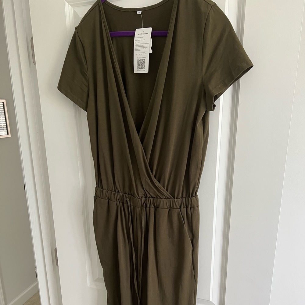 Medium - Military Green Romper